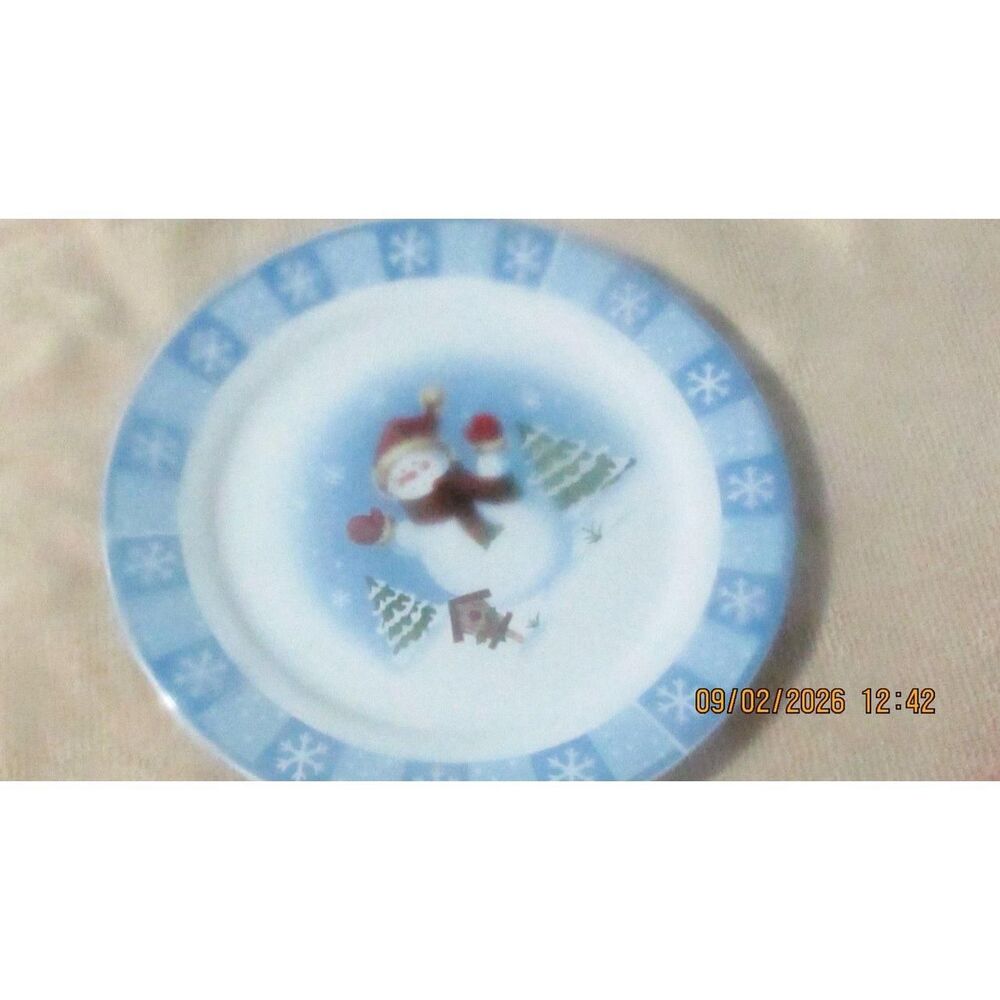Blue Decor-home-Christmas plates